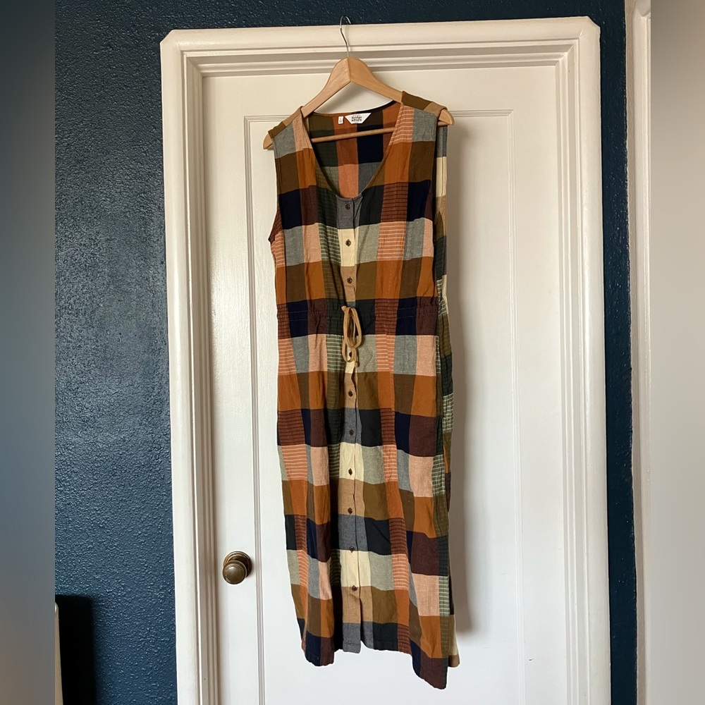 Bridge and Burn Janice Plaid Dress, Size L
